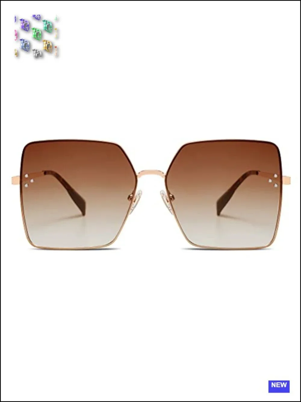 Square Sunglasses Women UV Protection Metal Frame Designer Style Shades